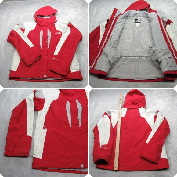 North Face Jacket Women Small Red 3in1 Shell Ski Snowboard Waterproof Breathable - Picture 1 of 16